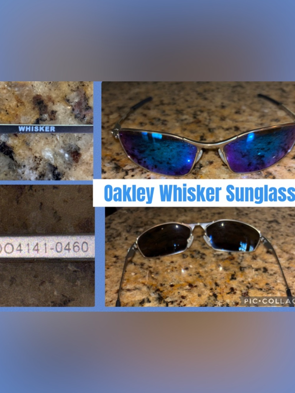 Oakley Whisker Sunglasses - Blue  Mirrored Lenses